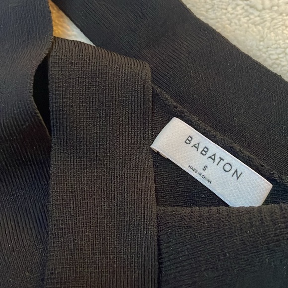 Babaton black sculpt dress; black; size S - Picture 2 of 6